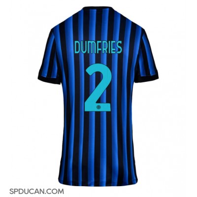 Zenski Nogometni Dres Inter Milan Denzel Dumfries #2 Domaci 2025-26 Kratak Rukav Zenski Nogometni Dres Inter Milan Denzel Dumfries #2 Domaci 2025-26 Kratak Rukav